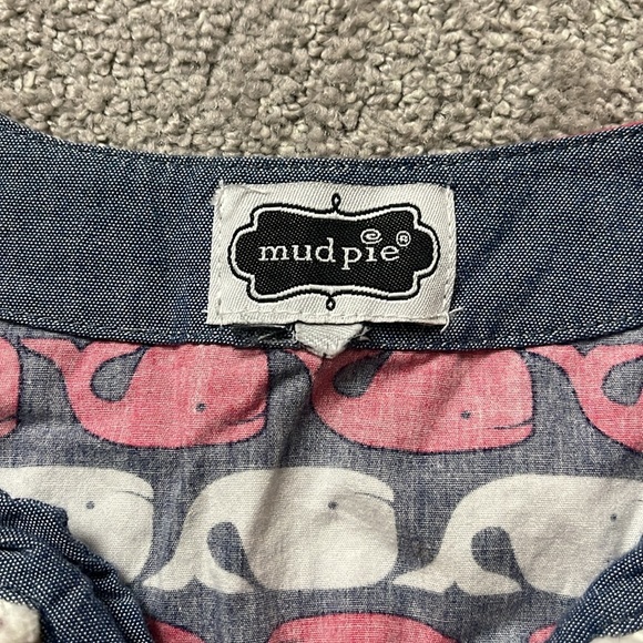 Mud Pie Red and White Whale Print dress - Picture 3 of 5